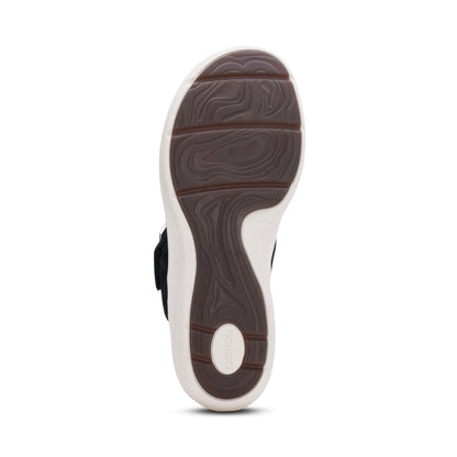 Donna Adjustable Thong Sandal - Black