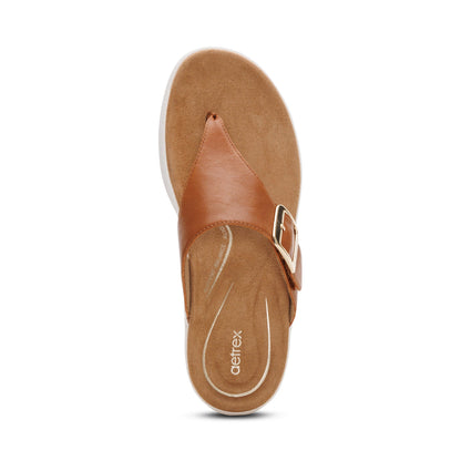 Donna Adjustable Thong Sandal - Cognac