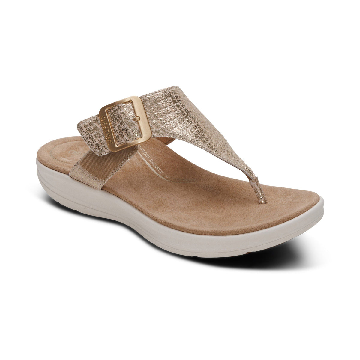 Donna Adjustable Thong Sandal - Champagne