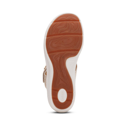Donna Adjustable Thong Sandal - Champagne