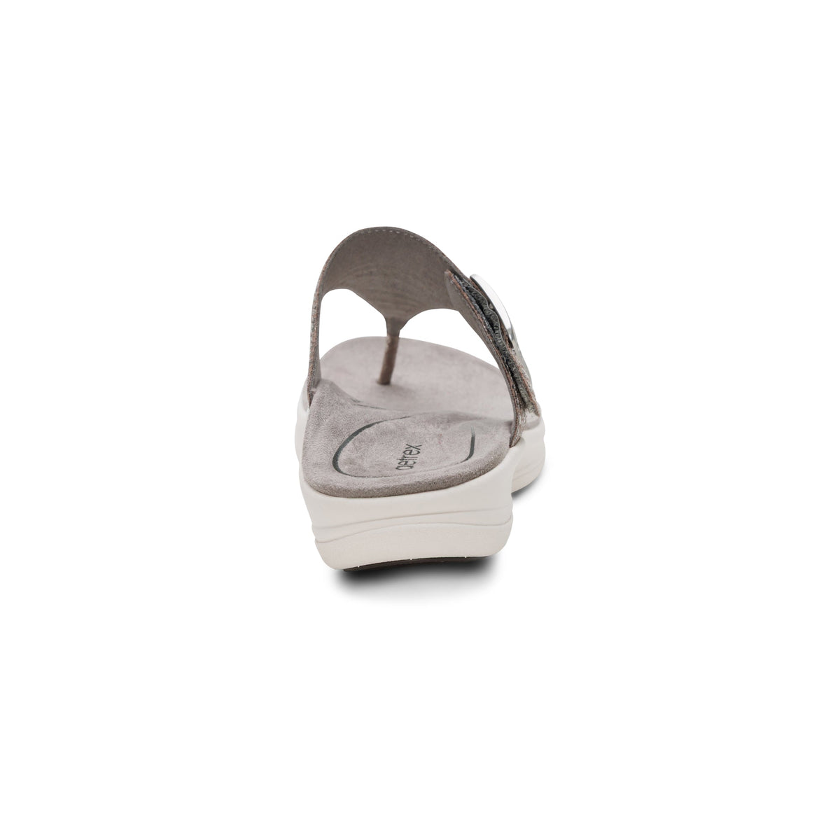 Donna Adjustable Thong Sandal - Pewter Metallic