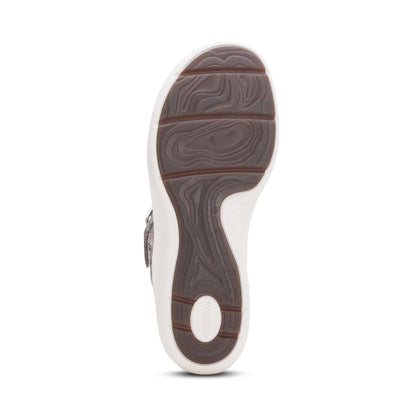 Donna Adjustable Thong Sandal - Pewter Metallic