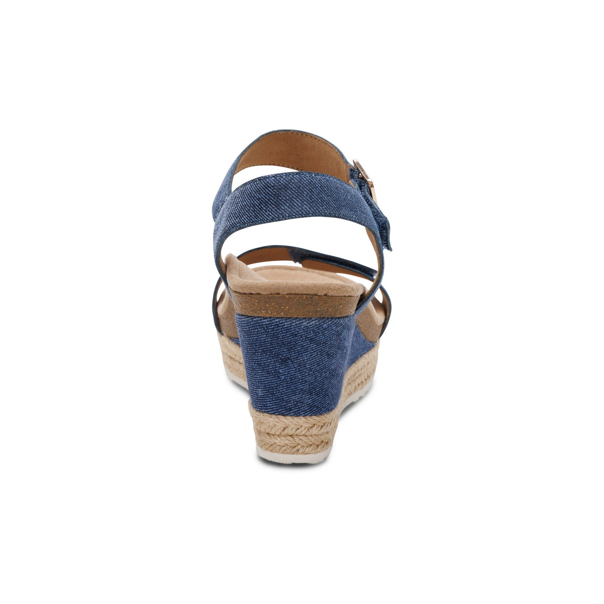 Sydney Quarter Strap Espadrille Wedge - Denim