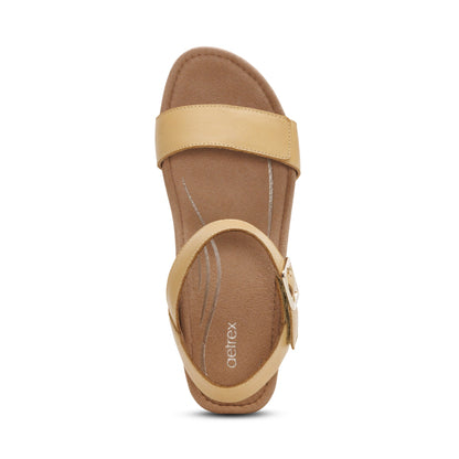 Sydney Quarter Strap Espadrille Wedge - Butter