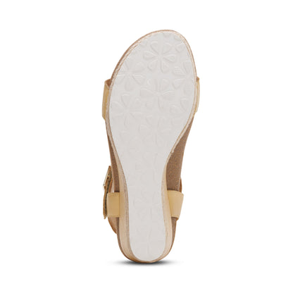 Sydney Quarter Strap Espadrille Wedge - Butter