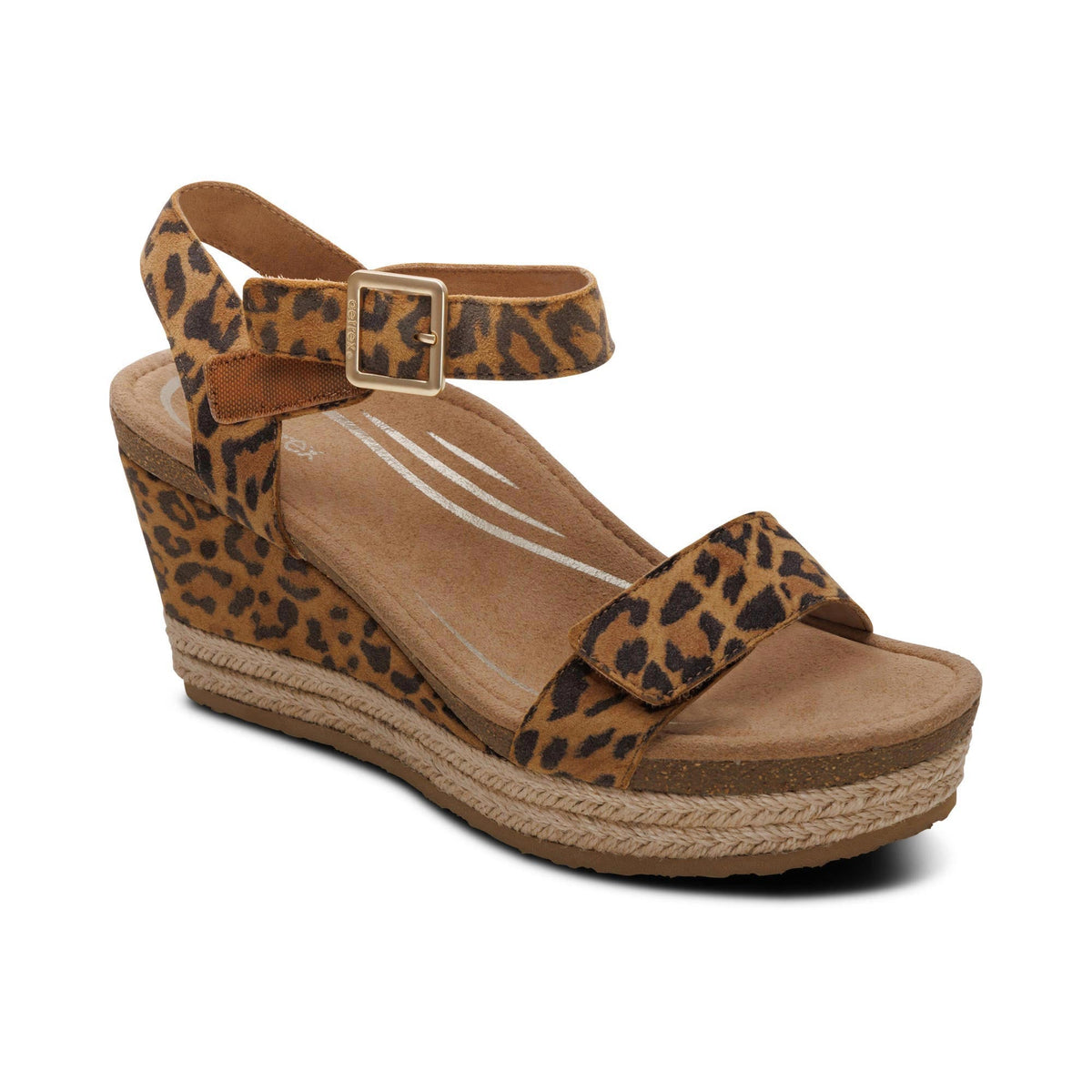 Sydney Quarter Strap Espadrille Wedge - Leopard