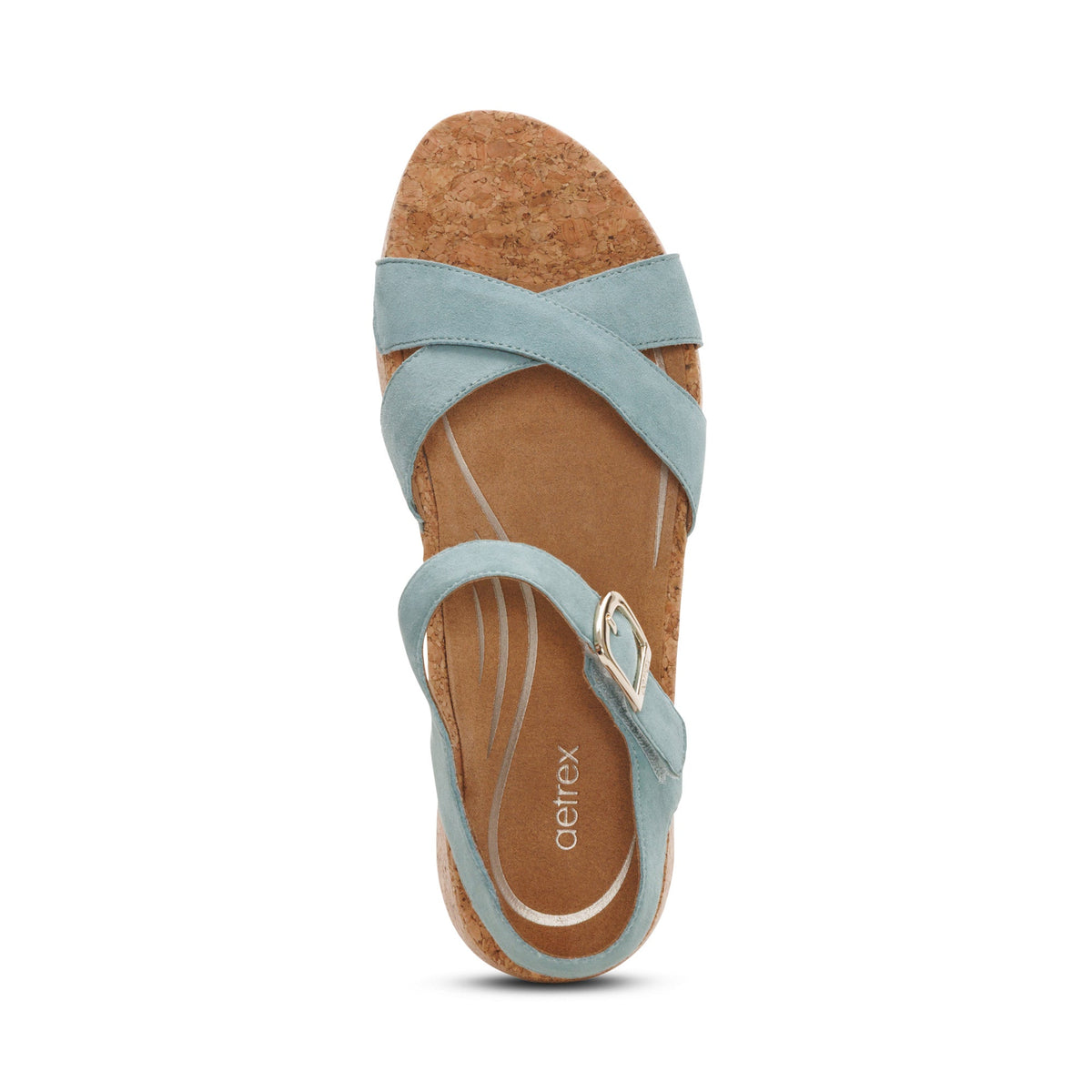 Flora Adjustable Quarter Strap Wedge  - Sage