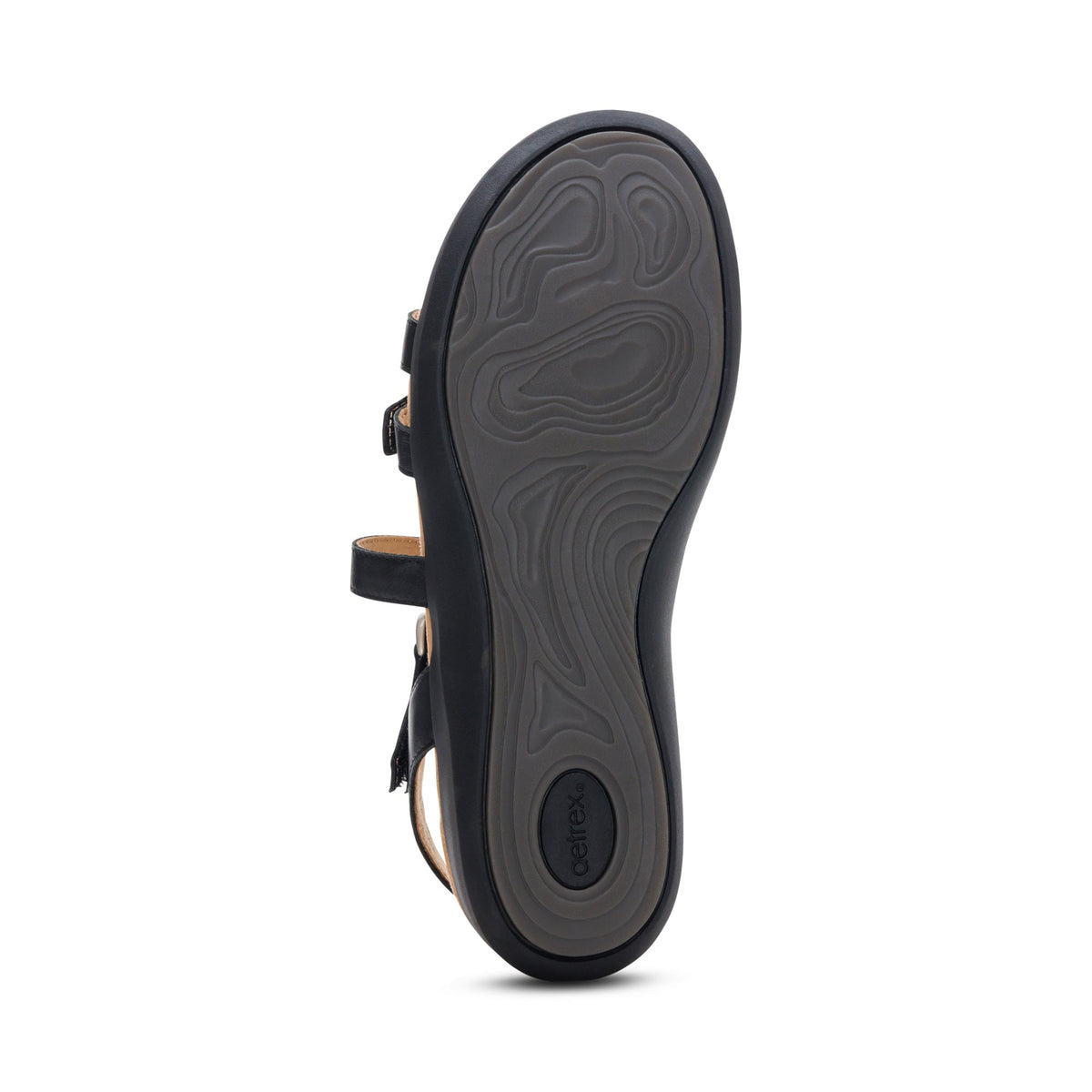 Hadley Adjustable Quarter Strap Sandal - Black