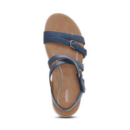 Hadley Adjustable Quarter Strap Sandal - Hazy Blue