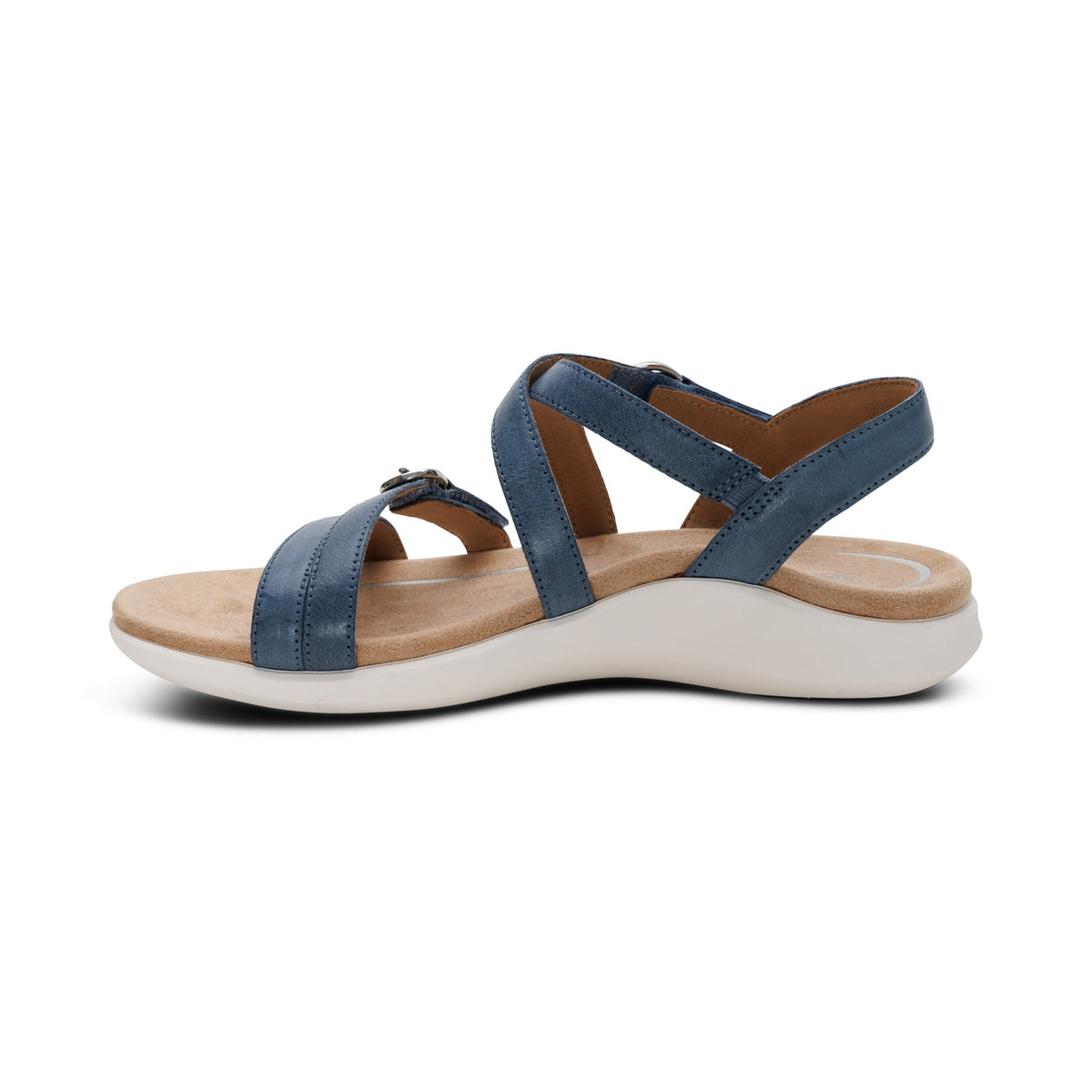 Hadley Adjustable Quarter Strap Sandal - Hazy Blue