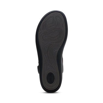 Tracey Adjustable Thong Sandal - Black