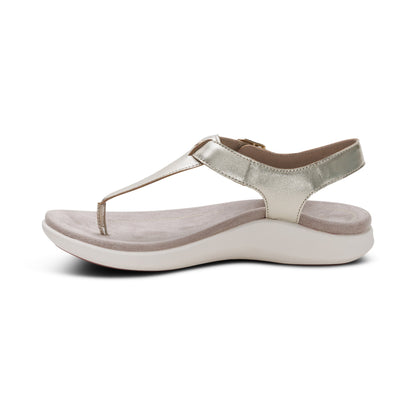 Tracey Adjustable Thong Sandal - Champagne
