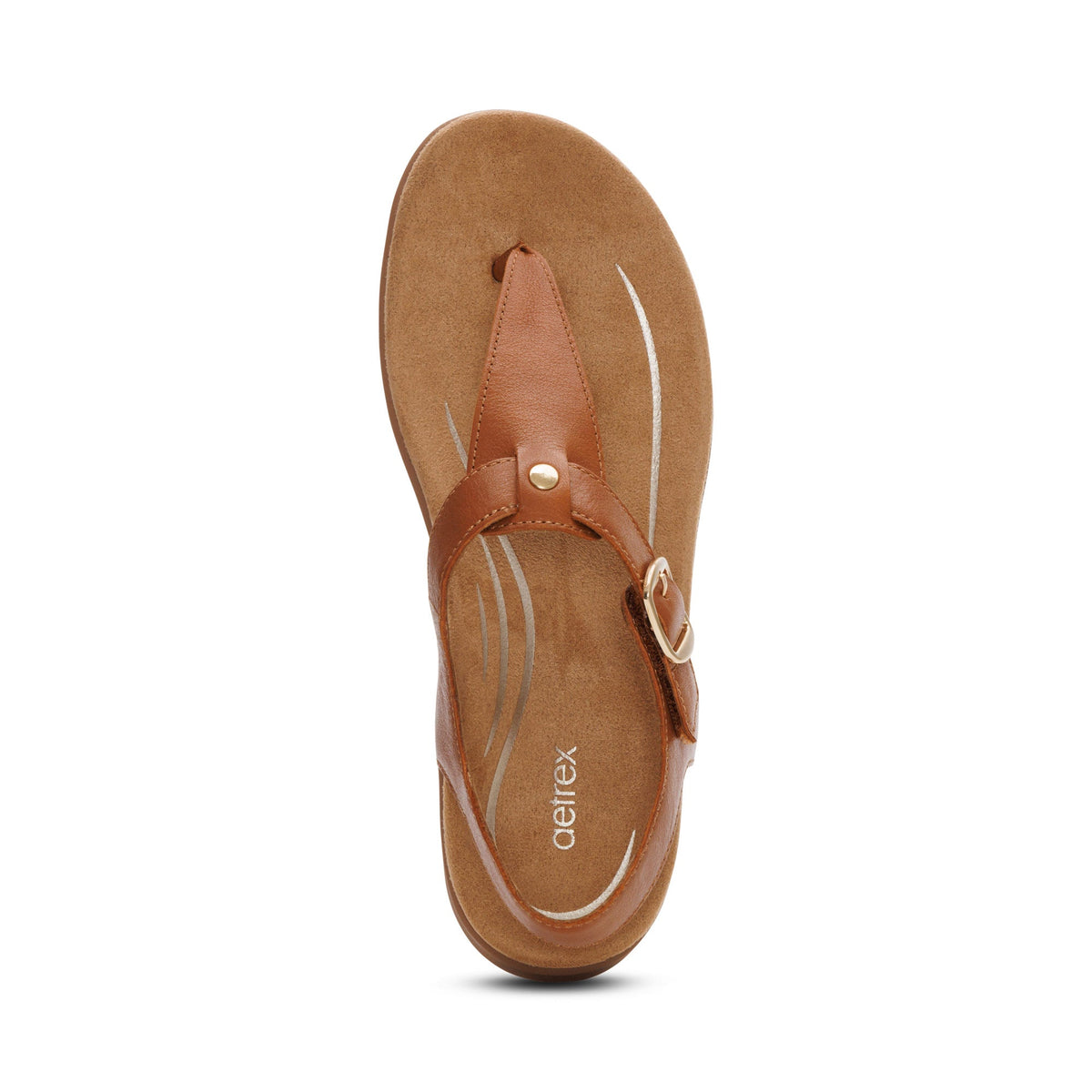 Tracey Adjustable Thong Sandal - Cognac