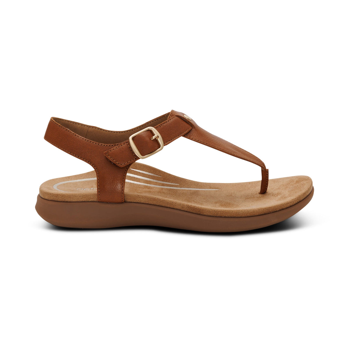 Tracey Adjustable Thong Sandal - Cognac