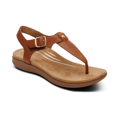 Tracey Adjustable Thong Sandal - Cognac
