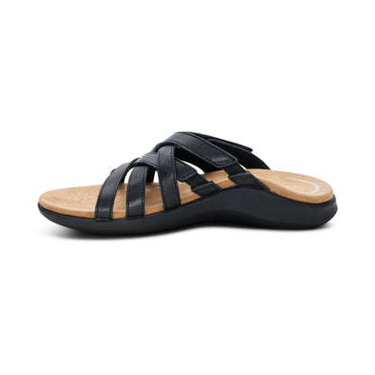 Kasey Adjustable Slide Sandal - Black