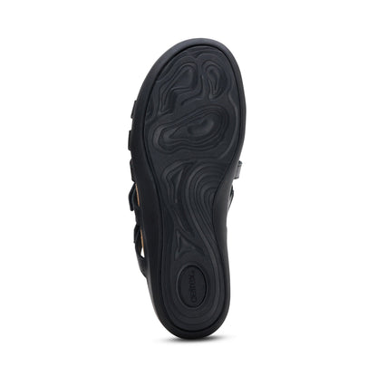 Kasey Adjustable Slide Sandal - Black