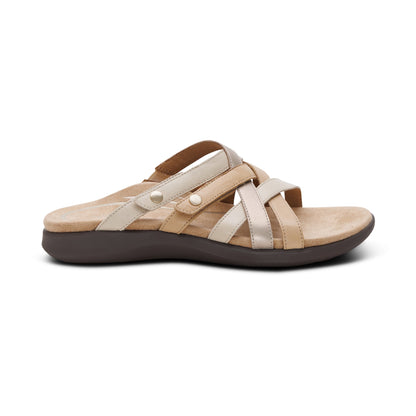 Kasey Adjustable Slide Sandal - Off White