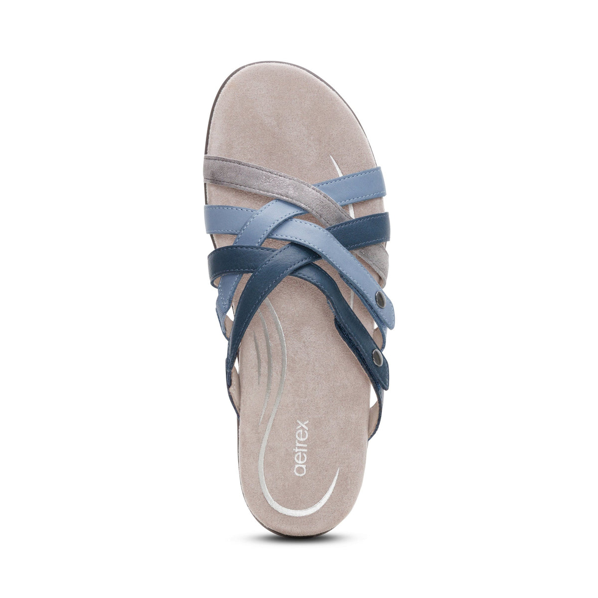 Kasey Adjustable Slide Sandal - Blue Multi