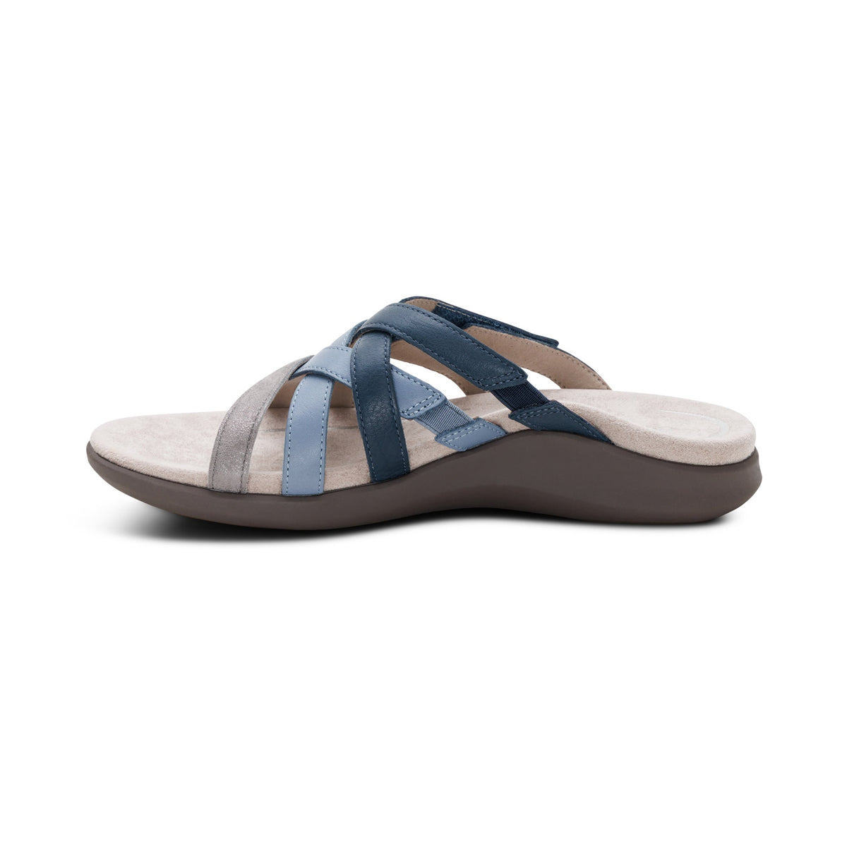 Kasey Adjustable Slide Sandal - Blue Multi
