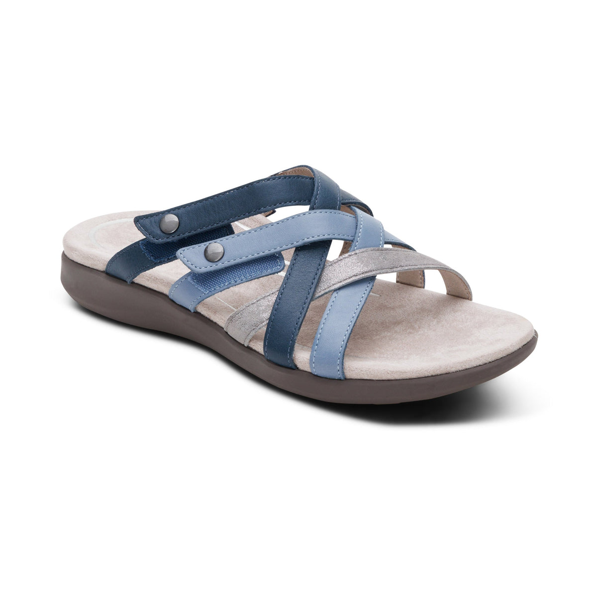 Kasey Adjustable Slide Sandal - Blue Multi