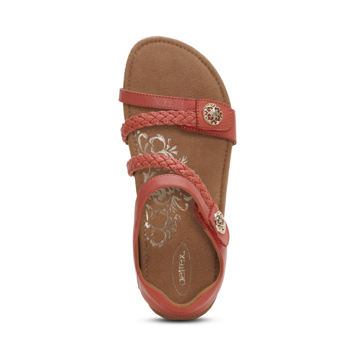 Jillian Braided Quarter Strap Sandal - Antique Rose
