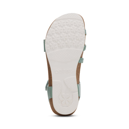 Jillian Braided Quarter Strap Sandal - Sage