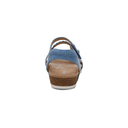 Jillian Braided Quarter Strap Sandal - Denim