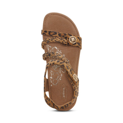 Jillian Braided Quarter Strap Sandal - Leopard