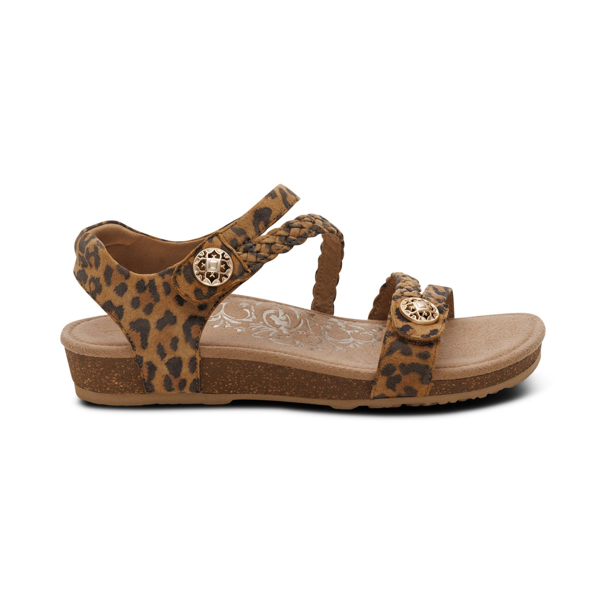 Jillian Braided Quarter Strap Sandal - Leopard
