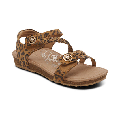 Jillian Braided Quarter Strap Sandal - Leopard