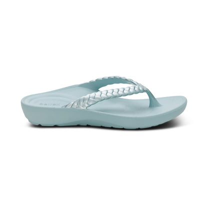 Vicki Braided Thong Sandal - Mint Gloss