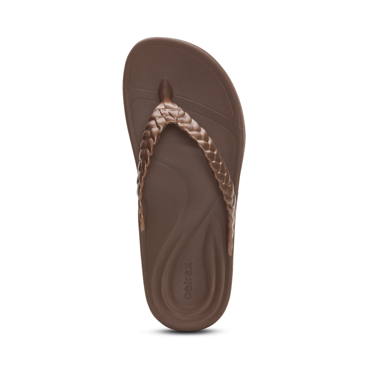 Vicki Braided Thong Sandal - Bronze Gloss