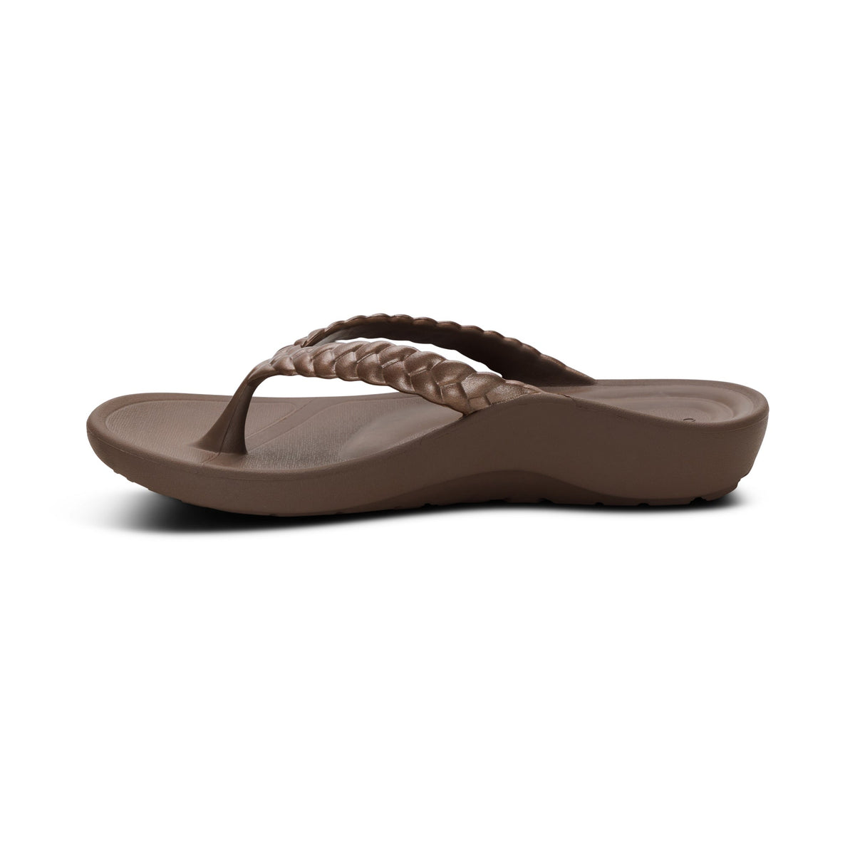 Vicki Braided Thong Sandal - Bronze Gloss