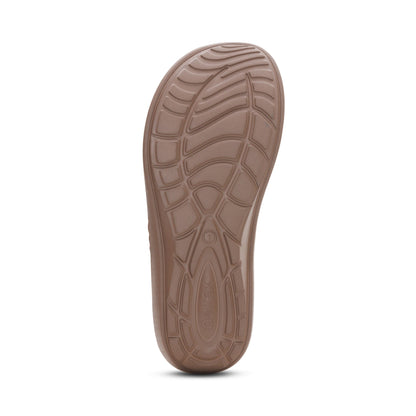 Vicki Braided Thong Sandal - Bronze Gloss