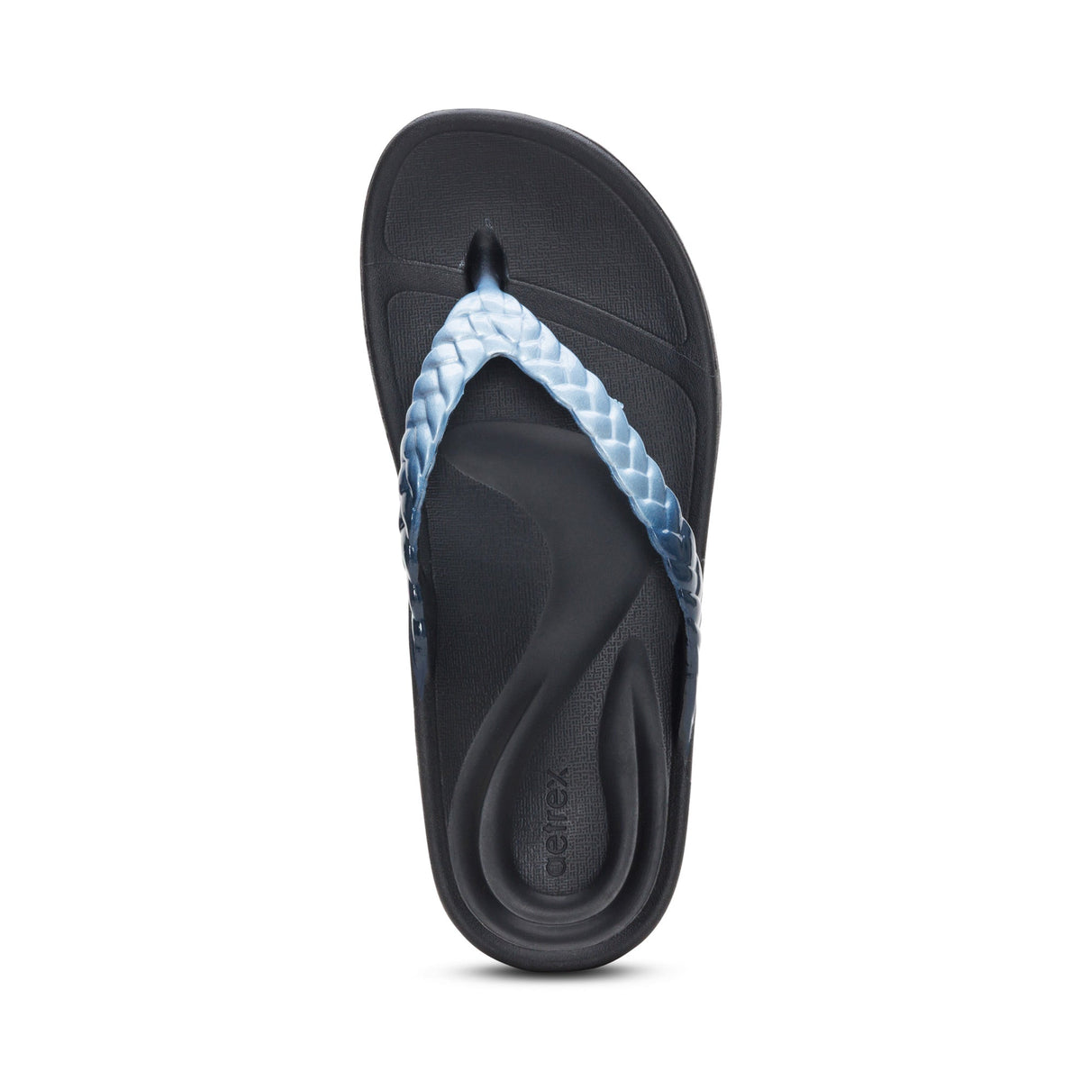 Vicki Braided Thong Sandal - Blue Ombre Gloss