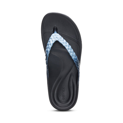 Vicki Braided Thong Sandal - Blue Ombre Gloss