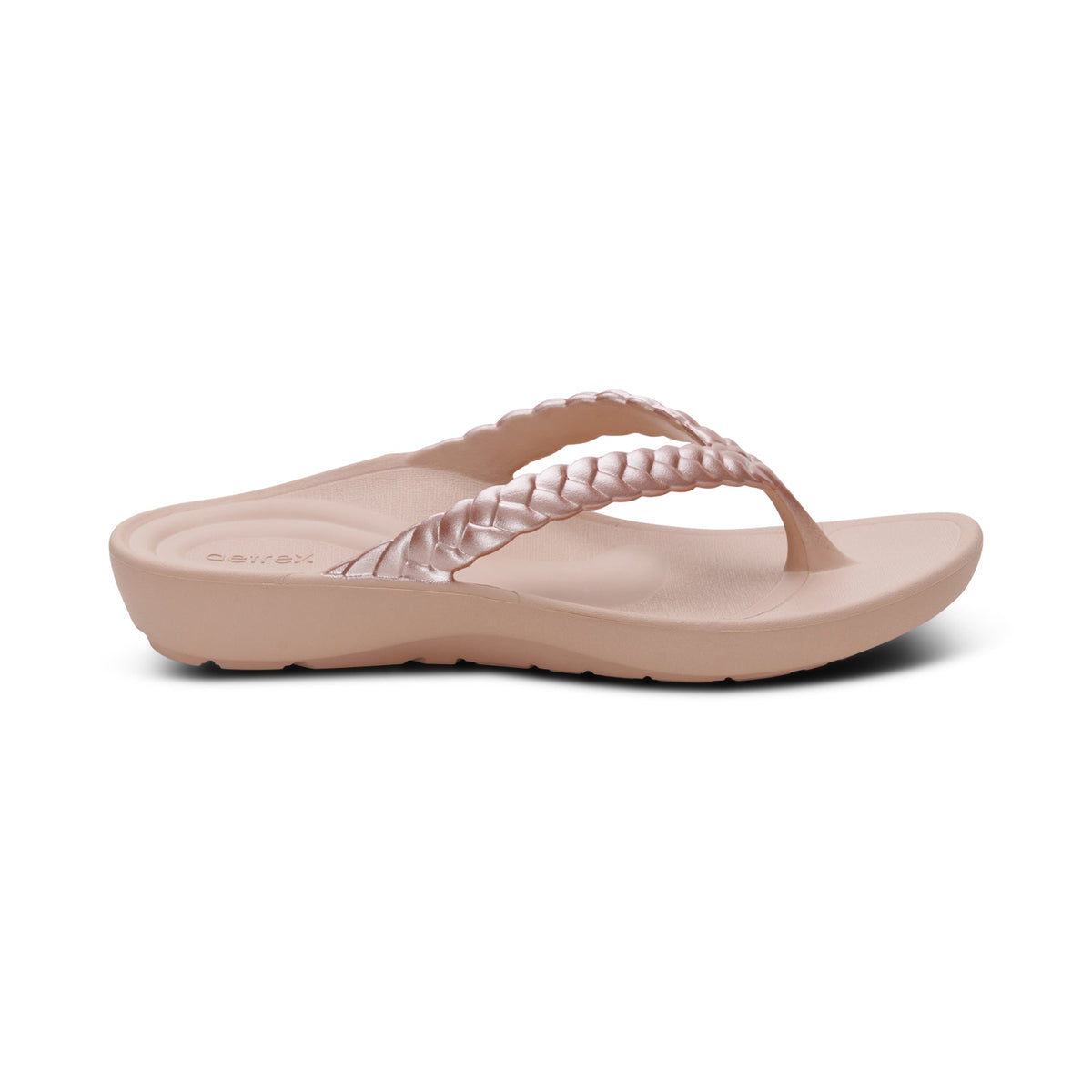 Vicki Braided Thong Sandal - Light Pink Gloss