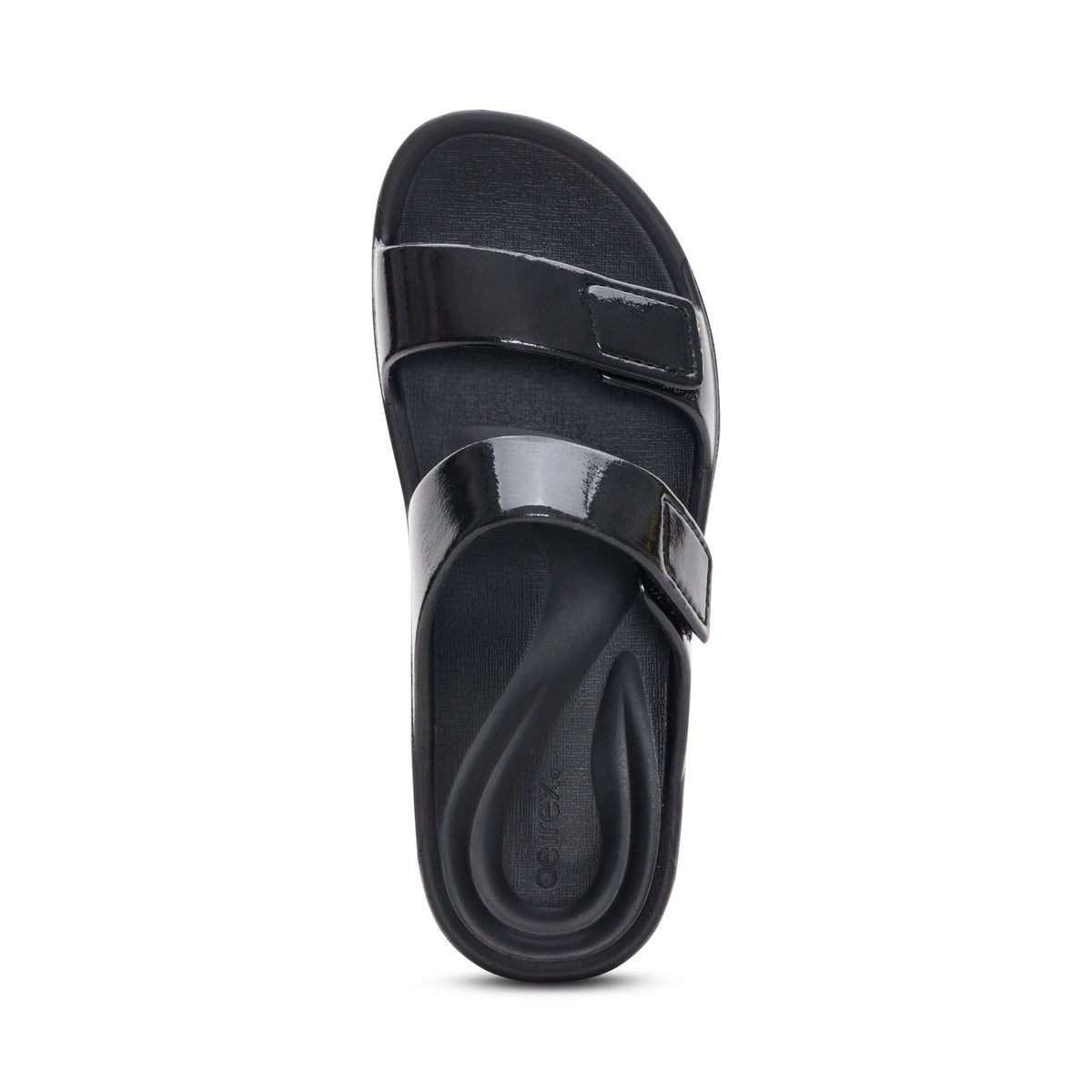 Kaia Two Band Slide - Black Gloss