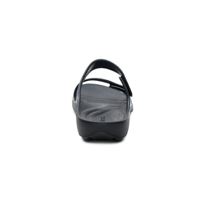 Kaia Two Band Slide - Black Gloss