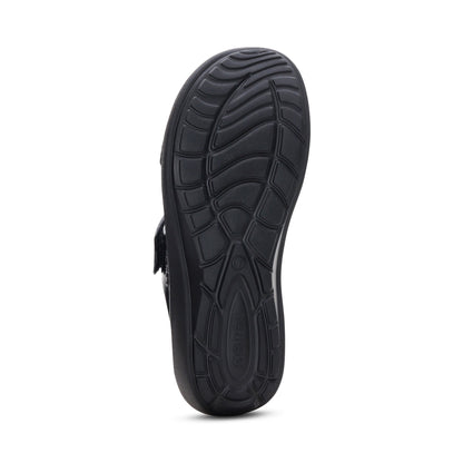 Kaia Two Band Slide - Black Gloss