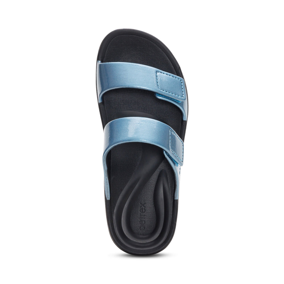 Kaia Two Band Slide - Blue Pearlized
