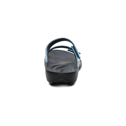 Kaia Two Band Slide - Blue Pearlized