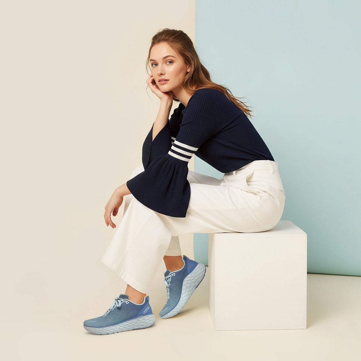 Danika Arch Support Sneaker - Sky Blue
