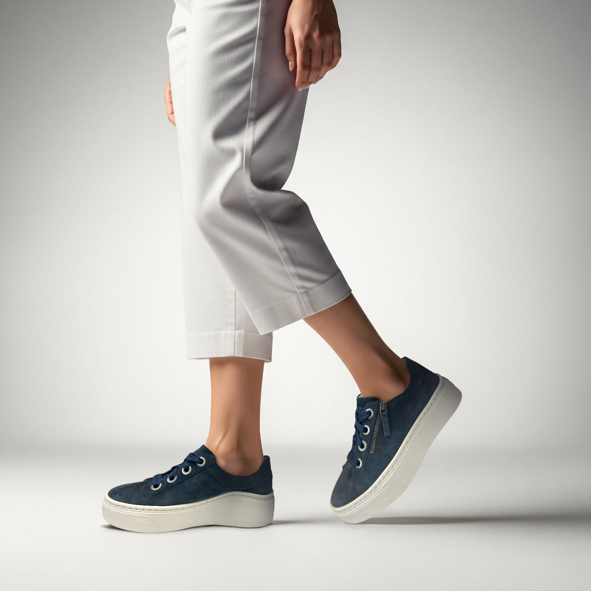Aubrey Arch Support Platform Sneaker - Navy