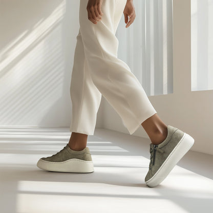 Aubrey Arch Support Platform Sneaker - Taupe