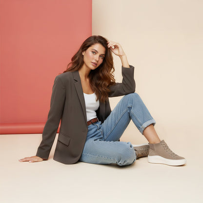 Gianna Arch Support Platform Sneaker - Taupe