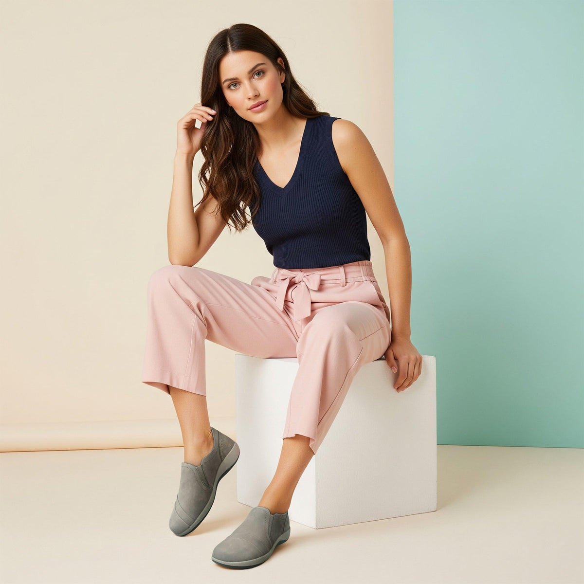 Helena Arch Support Slip-On - Warm Grey