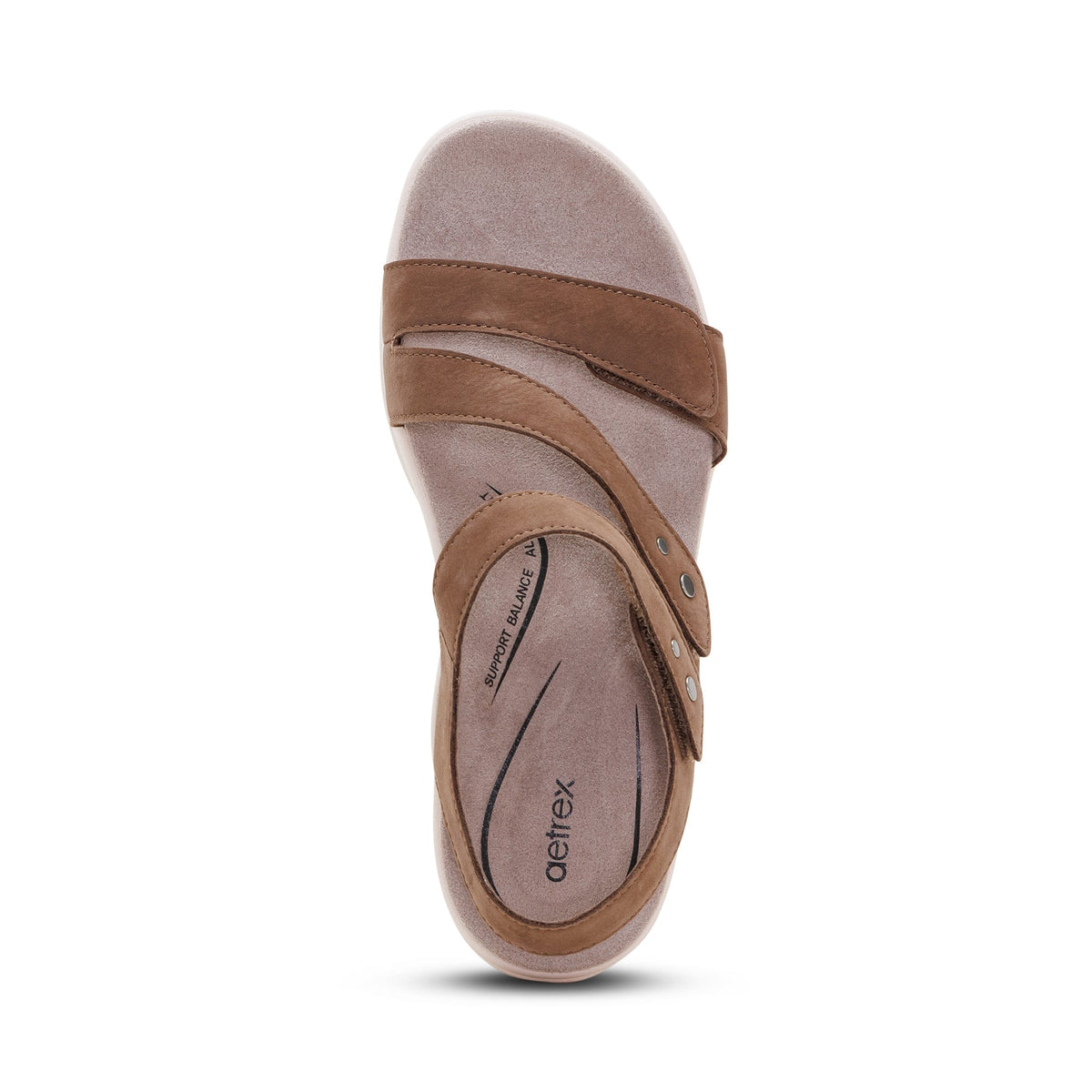Savannah Adjustable Quarter Strap Sandal - Taupe