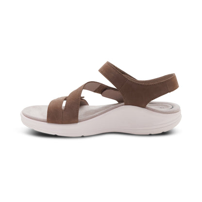Savannah Adjustable Quarter Strap Sandal - Taupe